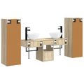 vidaXL Sada kúpeľňového nábytku 5 ks Dub sonoma 33 x 34,5 x 100 cm