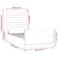 vidaXL Posteľ bez matraca tmavozelený 80x200 cm zamat