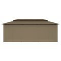 vidaXL Altánok so závesmi 600x298x270 cm, sivohnedý 180 g/m²
