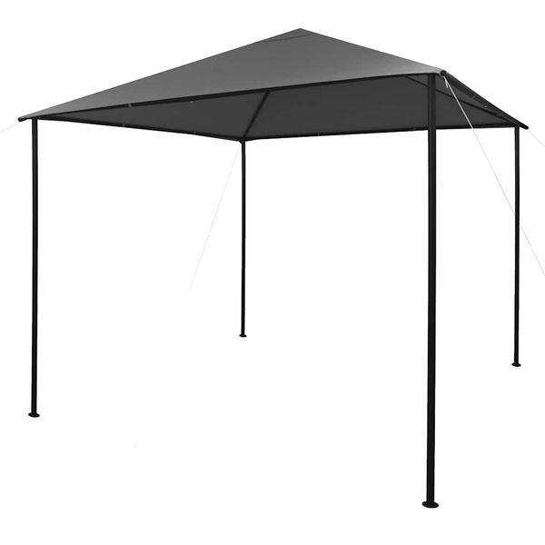 vidaXL Altánok 3x3 m, antracitový, látka a oceľ 180 g/m²