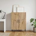 vidaXL Servírovacia skriňa Dub artisan 66 x 34,5 x 89,5 cm