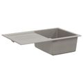 vidaXL Drez Sivá 780 x 500 mm 80% Kvárc a 20% Živica
