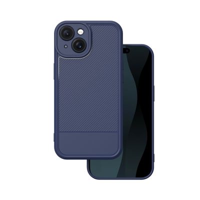 Jednoduché karbónové puzdro pre iPhone 15 6,1" modrá