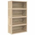 vidaXL Roh na skladovanie CD 4 ks Dub sonoma 40 x 17 x 17 cm