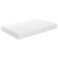 vidaXL Plávajúce nástenné police 4 ks, lesklé biele 40x23,5x3,8 cm, MDF