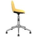 3086059 vidaXL Swivel Dining Chairs 4 pcs Yellow Fabric (2x333472)