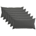 vidaXL Poťah na podložku 6 pcs HEERLEN Antracitová 40 x 80 cm