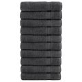 vidaXL Prémiové osušky SOLUND 10 ks antracit 100x150 cm 600 g/m2