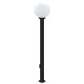 vidaXL Stĺpikové svietidlo so senzorom a zásuvkou 120 cm čierne IP44