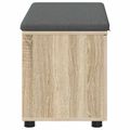 vidaXL Predsieňová lavica s vankúšom Sonoma dub 80 x 38 x 46 cm