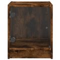 vidaXL Nočné skrinky so sklenenými dverami 2 ks dymový dub 35x37x42 cm