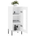 vidaXL Komoda biela 34,5x34x90 cm spracované drevo
