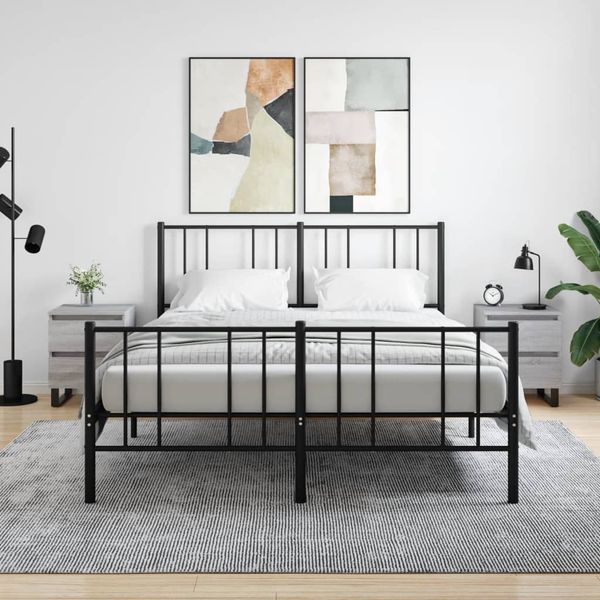vidaXL Nočné stolíky 2 ks sivý dub sonoma 40x35x50 cm kompozitné drevo