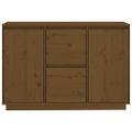 vidaXL Komoda medovo-hnedá 111x34x75 cm masívne borovicové drevo