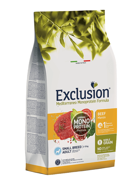 EXCLUSION NGABS02  ADULT SMALL BREED granule pre psov - hovädzie, 2kg
