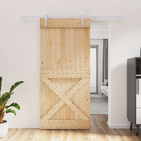 vidaXL Posuvné dvere Prírodná a biela 95 x 210 cm