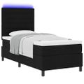 vidaXL Posteľ s pružinovým rámom s matracmi Čierna 100 x 200 cm látka