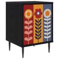 vidaXL Nočný stolík ESSEN Čierny dub 36 x 33 x 51 cm Kompozitné drevo