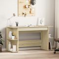 vidaXL Stôl dub somoma 140x50x75 cm kompozitné drevo