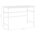 vidaXL Počítačový stôl biely 105x55x72 cm MDF a kov