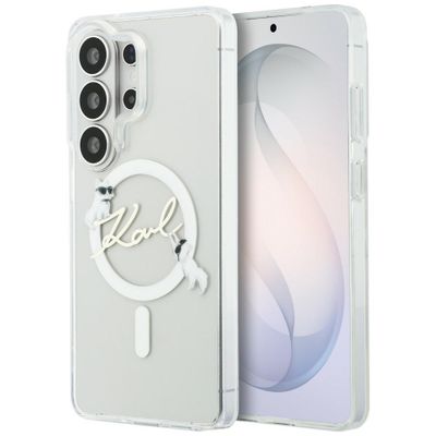 Puzdro Karl Lagerfeld IML KC Script MagSafe pre Samsung Galaxy S26 Ultra transparentné