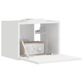 vidaXL TV nástenná skriňa 39 x 31 x 29,5 cm Lesklá biela