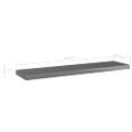 vidaXL Prídavné police 4 ks, lesklé sivé 40x10x1,5 cm, drevotrieska