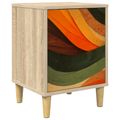 vidaXL Nočný stolík BONN Dub sonoma 36 x 33 x 50 cm Kompozitné drevo