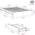 vidaXL Posteľný rám so zásuvkami dub sonoma 140x190cm kompozitné drevo