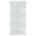 vidaXL Barový stôl+regál, biely 100x50x101,5 cm, kompozitné drevo