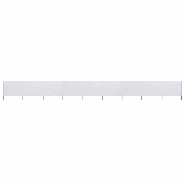 vidaXL 9-panelová zábrana proti vetru látková 1200x80 cm piesková a biela