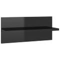 vidaXL Nástenné police 2 ks lesklé čierne 40x11,5x18 cm