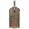 vidaXL Vonkajšia sprcha sivý 100x100x241,5 cm polyratan a akácia