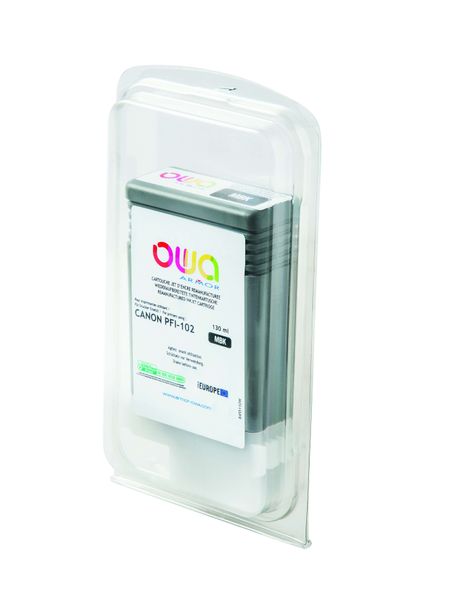 OWA Armor ink-jet kompatibilný s Canon iPF 500/600 čierna mat, 130 ml, PFI102MBK
