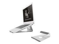 Stojan - pre notebook (počítač) - leštený hliník - strieborná - veľkosť obrazovky: 10"-17" - na stôl