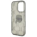 Puzdro Karl Lagerfeld pre iPhone 16 Pro 6,3" KLHCP16LHKLPKHK čierne Hard IML Karl Head Elektrolyticky pokovované