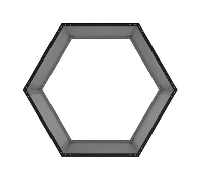 Prístrešok na drevo G21 HEX 53 - 92 x 60 cm, antracitový