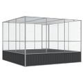vidaXL Voliéra strieborná 311x307x212 cm oceľ