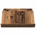 vidaXL Regál na časopisy s poličkou Staré drevo 65 x 53 x 28,5 cm