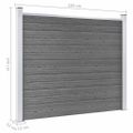 vidaXL Sada plotových panelov WPC 699x146 cm sivá