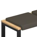 vidaXL Vankúš na lavičku 2 ks Umelá koža Sivá Hĺbka 35 cm