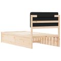 vidaXL Rám postele s čalúneným čelom Čierna 90 x 200 cm