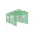vidaXL Skleník s rýchlo postaviteľným rámom Zelená 290 x 580 x 315 cm