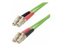 Startech 10m (30ft) LC to LC (UPC) OM5 Multimode Fiber Optic Cable, 50/125µm Duplex LOMMF Zipcord, VCSEL, 40G/100G, Bend Insensitive, Low Insertion Loss, LSZH Fiber Patch Cord - Patch kábel - LC/UPC multi-mode (M) do LC/UPC multi-mode (M) - 10 m - 10 m - 2.9 mm - optické vlákno - duplex - 50 / 125 mikrón - OM5 - neobsahuje halogén, až 100 Gbps rýchlosť prenosu dát - zelená