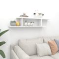 vidaXL Nástenná TV polica, biela 125x18x23 cm, kompozitné drevo
