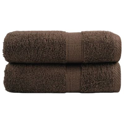 vidaXL Prémiové umývacie utierky SOLUND 2 ks hnedé 30x30 cm 600 g/m²