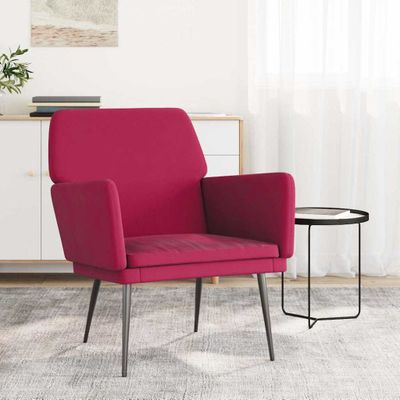 vidaXL Kreslo vínovočervené 62x79x79 cm zamat