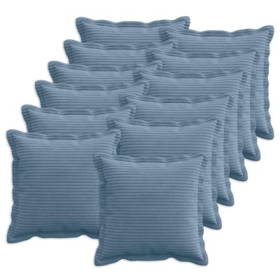 vidaXL Poťah na podložku 12 ks HOUTEN Modrá 45 x 45 cm manšestr