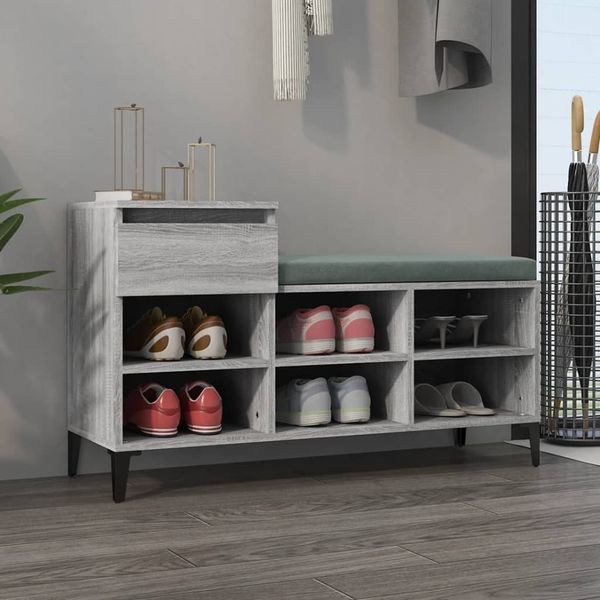 vidaXL Botník sivý dub sonoma 102x36x60 cm spracované drevo