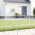 vidaXL Záhradný plot WOERDEN 7 ks 170 x 140 cm Biela